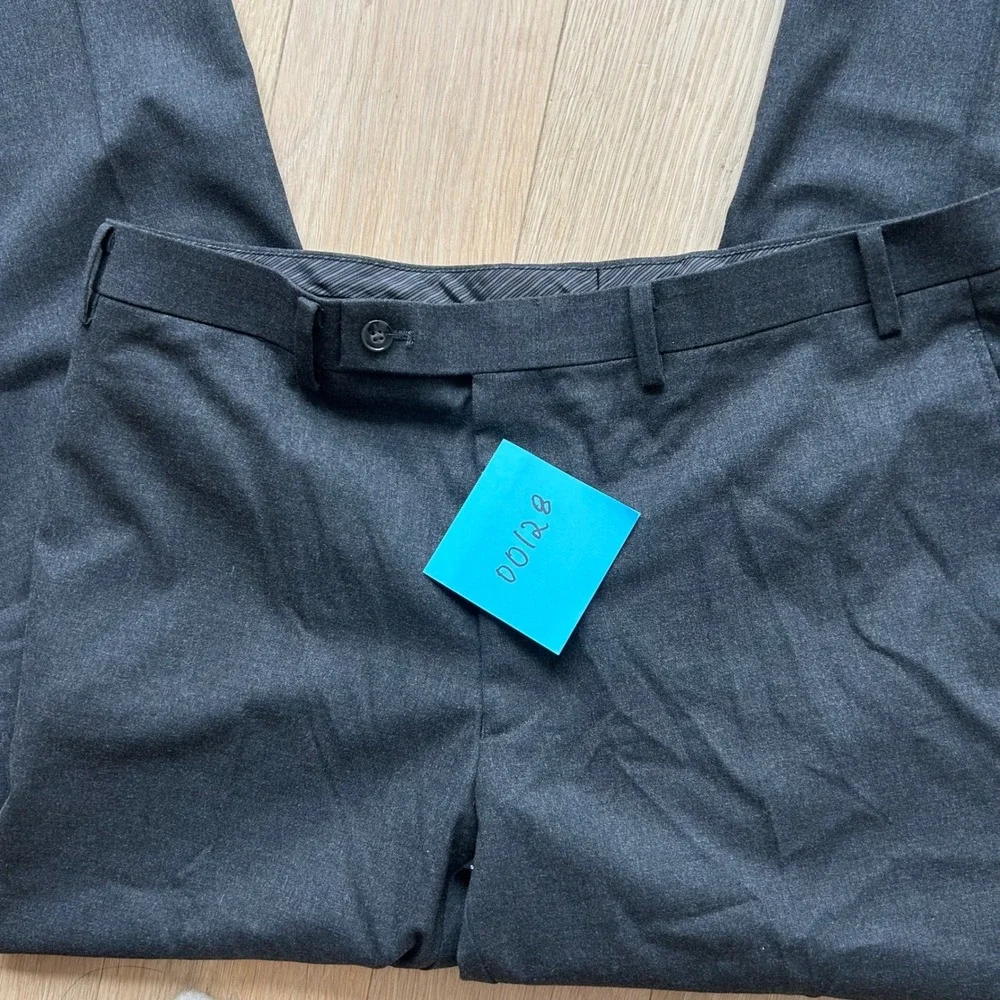Calvin Klein Mens Charcoal Gray Dress Pants Trousers 36W x 30L Stretch